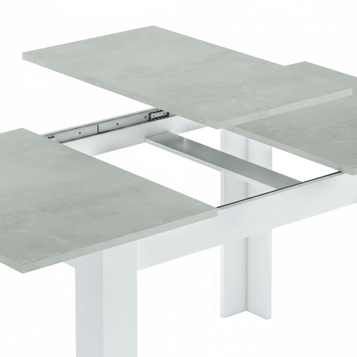 Mesa extensível de efeito madeira