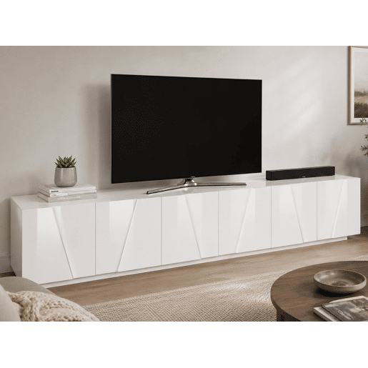 Móvel tv com efeito madeira