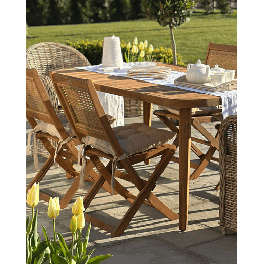 Mesa de refeição de jardim PARAGGI 180 cm 90 cm Madeira de Acácia certificada Castanho