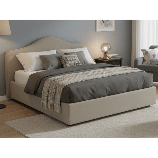 Cama de Casal com Colchão Incluso em Tecido Cama de Casal com Colchão Incluso em Tecido