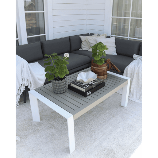 Mesa de refeição de jardim CASTELLA 120 cm 70 cm Metal Taupe Mesa de refeição de jardim CASTELLA 120 cm 70 cm Metal Taupe