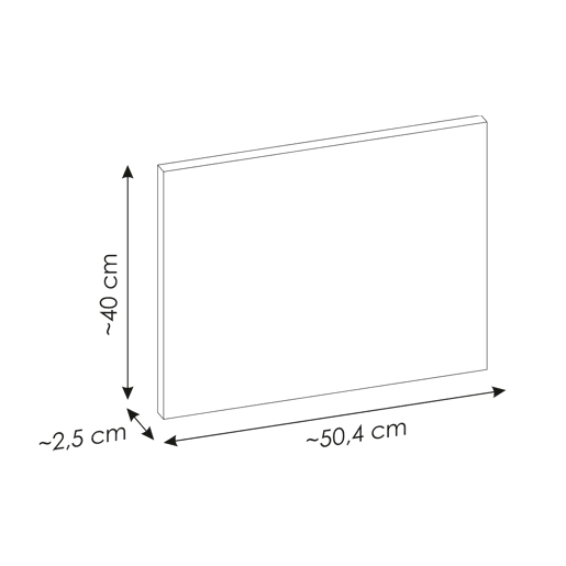 Móvel simples lavatório 50cm 2 portas Riva Caxemira e Madeira