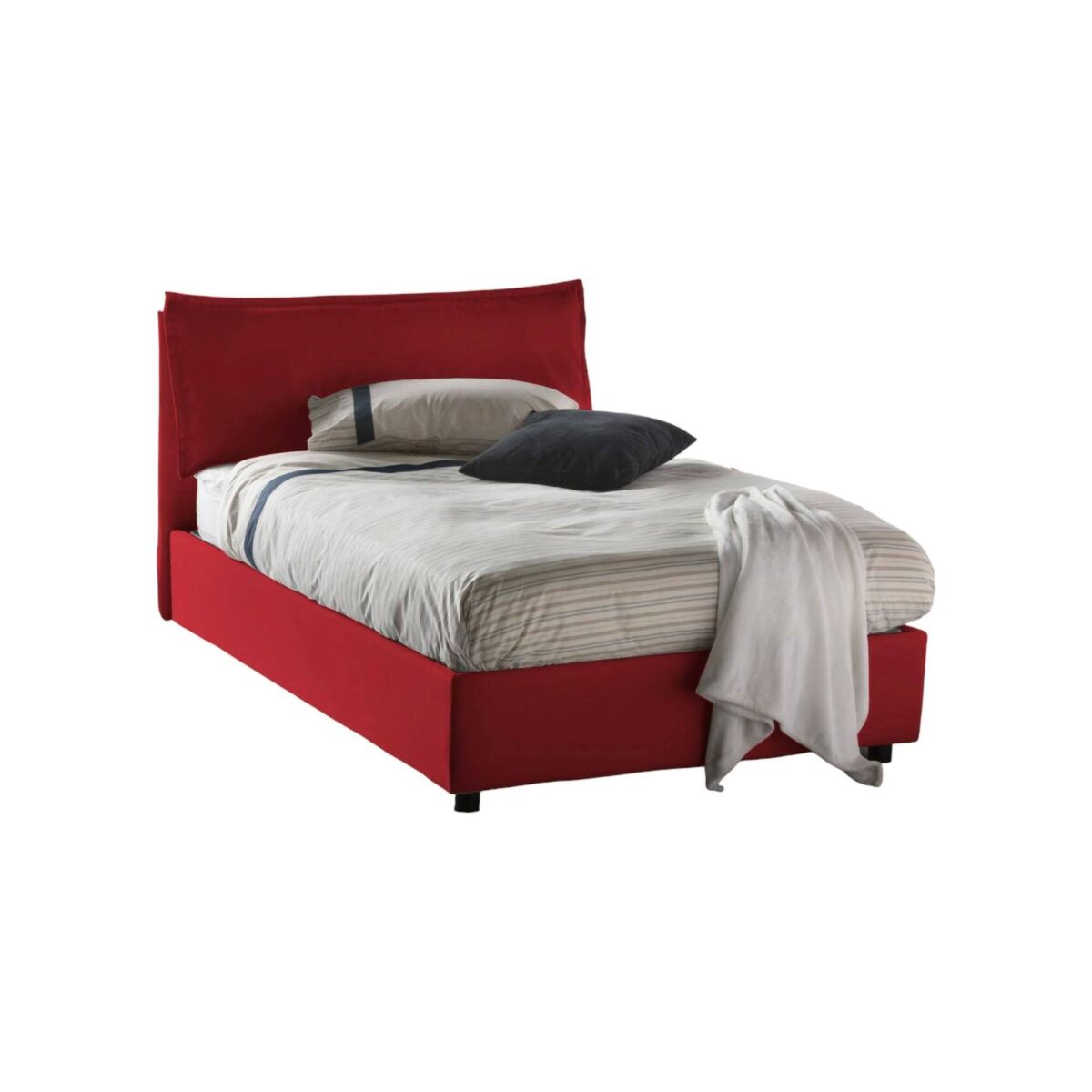 Cama quadrada e meia de tecido 135x215 Rojo