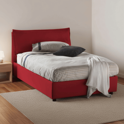 Cama quadrada e meia de tecido
