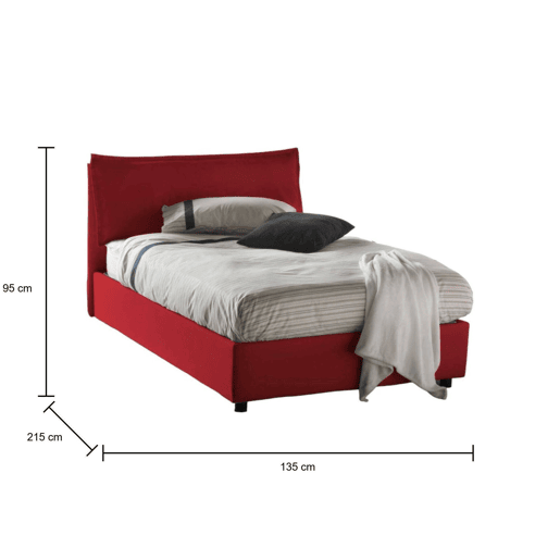 Cama quadrada e meia de tecido