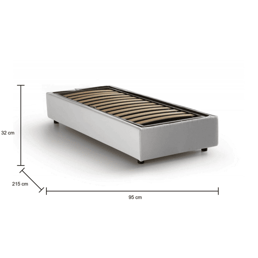 Cama de solteiro de tecido