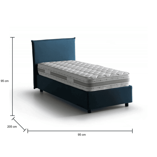 Cama de solteiro de tecido
