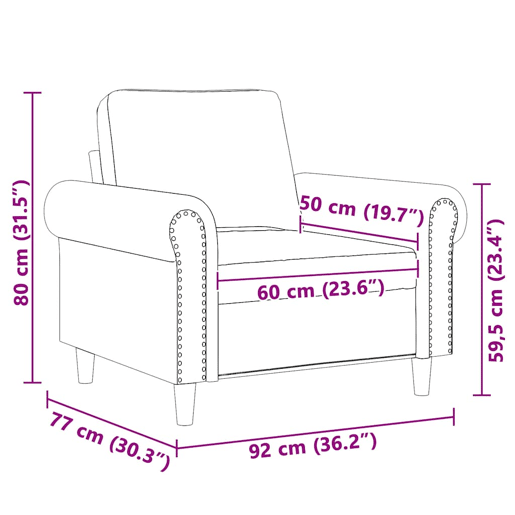 vidaXL Poltrona 60 cm veludo cinzento-claro vidaXL Poltrona 60 cm veludo cinzento-claro