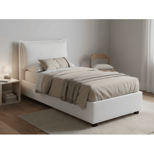 Cama de solteiro de tecido Cama de solteiro de tecido