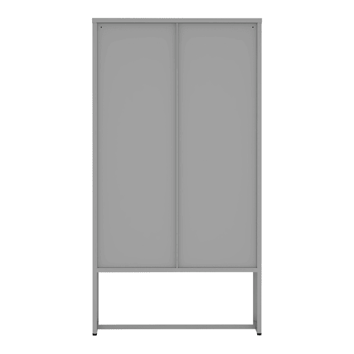 Armário de arquivo Sund 2 prateleiras aço 150x80x40cm - Cinzento en.casa