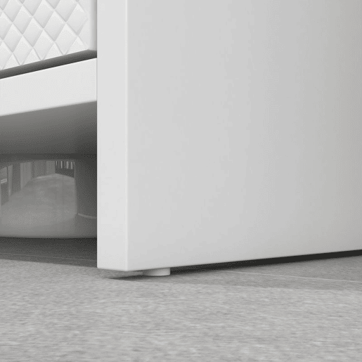 HOMCOM Móvel para Lavatório Pousar Móvel para Lavatório Moderno com Prateleira Anti-Tombo Carga 40 kg 60x30x60 cm Branco