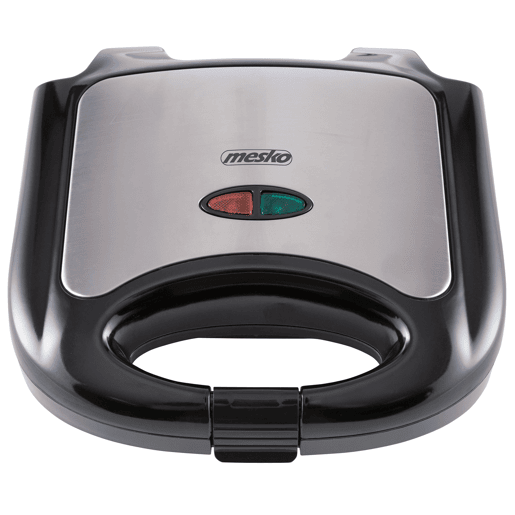 Mesko MS3080 Sanduicheira 4 Sanduíches Forma Triangular, Revestimento Anti-aderente, Temperatura Automática, 850, Prata negra