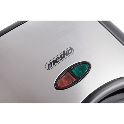 Mesko MS3080 Sanduicheira 4 Sanduíches Forma Triangular, Revestimento Anti-aderente, Temperatura Automática, 850, Prata negra