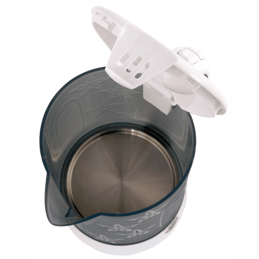 Adler AD1268 Chaleira Elétrica de Viagem 0,6 L Sem BPA, Desligamento Automático, Resistência de Aço Inox, 900, Cinza branco