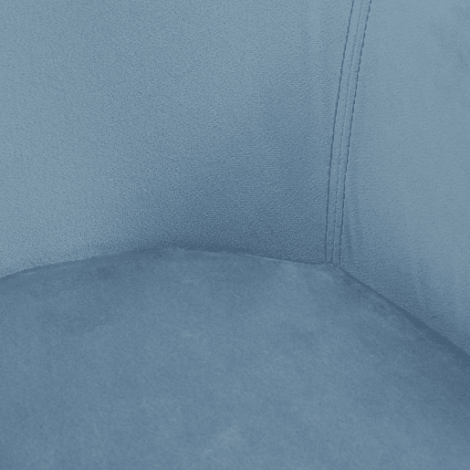 HOMCOM Conjunto de 2 Cadeiras de Sala de Jantar Modernas Cadeiras de Cozinha Estofadas em Veludo com Encosto Médio e Pés de Madeira de Borracha para Sala de Estar Carga 120kg 54x57x80 cm Azul Claro