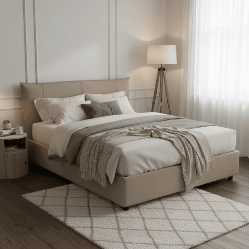Cama de casal de tecido