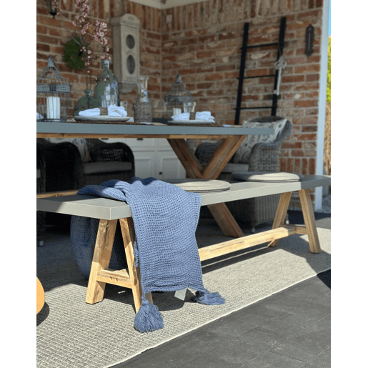 Banco de jardim TONNARE 200 cm Betão Cinzento