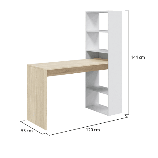 Mesa com efeito de madeira
