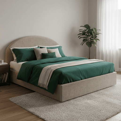 Cama de casal de tecido
