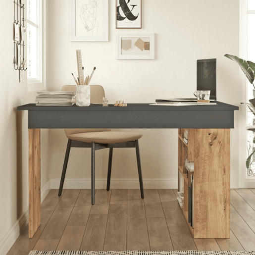 Mesa com efeito de madeira