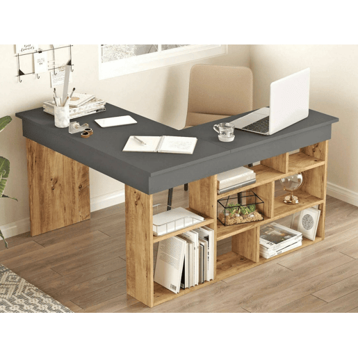 Mesa com efeito de madeira