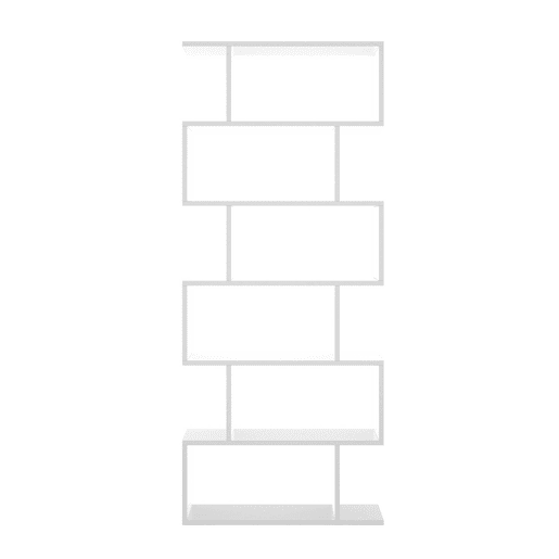 Estante de livros com efeito madeira