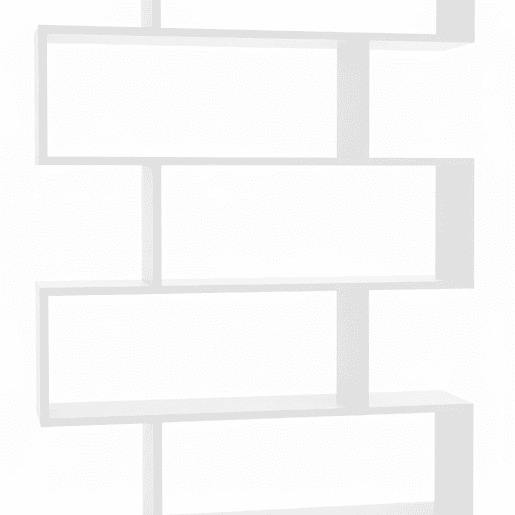 Estante de livros com efeito madeira