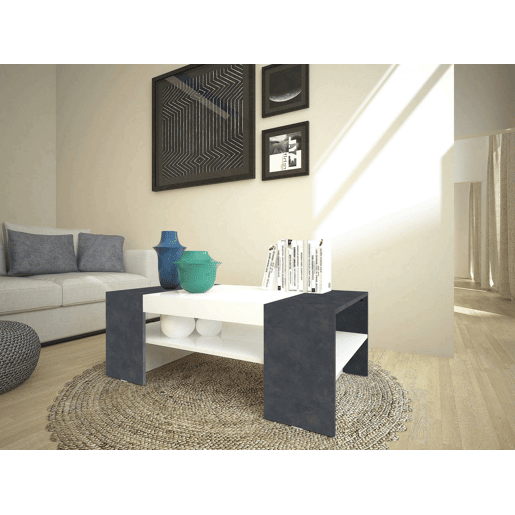 Mesa de centro com efeito madeira