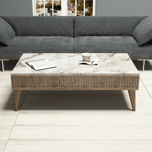 Mesa de centro com efeito madeira Mesa de centro com efeito madeira