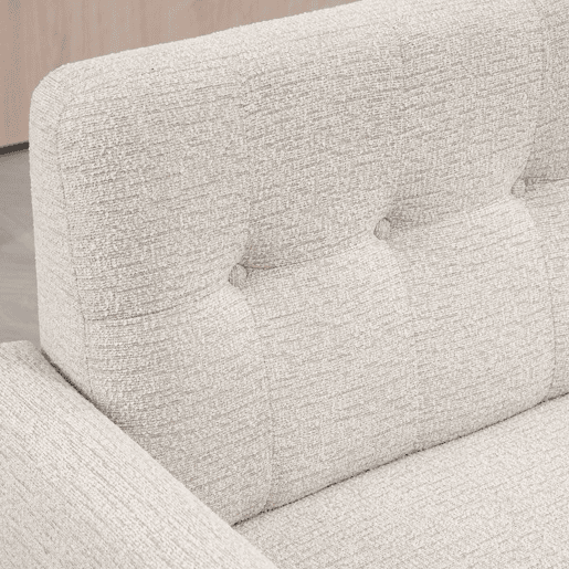 HOMCOM Sofá de 2 Lugares Estofado em Veludo Sofá de Sala de Estar Moderno com Apoio para os Braços e Pés de Madeira Carga 240 kg para Dormitório Escritório 114x71x82 cm Beige