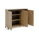 Aparador Dceppitell, Buffet de Sala, Aparador de Sala, Despensa de Cozinha, Fabricado em Itália, 138x110h40 cm, Madeira e Antracite