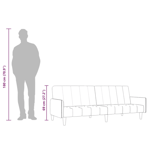 vidaXL Sofá-cama de 2 lugares veludo azul vidaXL Sofá-cama de 2 lugares veludo azul