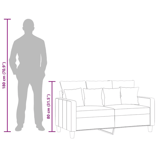vidaXL Sofá de 2 lugares tecido 120 cm castanho vidaXL Sofá de 2 lugares tecido 120 cm castanho