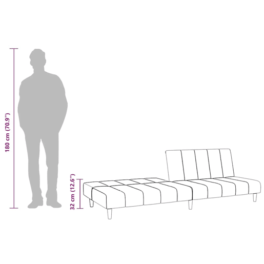 vidaXL Sofá-cama de 2 lugares veludo amarelo