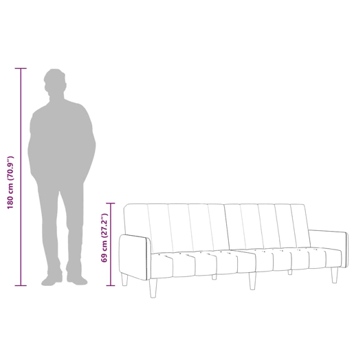 vidaXL Sofá-cama de 2 lugares veludo amarelo