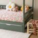 Cama nido de madera para niños MARCEAU 98x197 Cama nido de madera para niños MARCEAU 98x197 Verde
