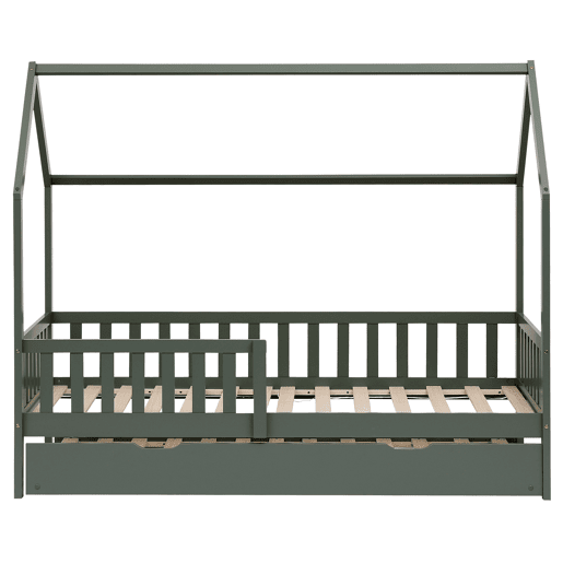 Cama cabaña nido verde 190x90cm para niños MARCEAU Cama cabaña nido verde 190x90cm para niños MARCEAU
