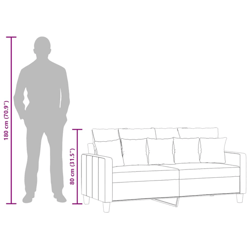 vidaXL Sofá de 2 lugares tecido 140 cm cinzento-acastanhado vidaXL Sofá de 2 lugares tecido 140 cm cinzento-acastanhado