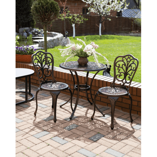 Conjunto de 2 cadeiras de jardim TRIORA Metal Castanho