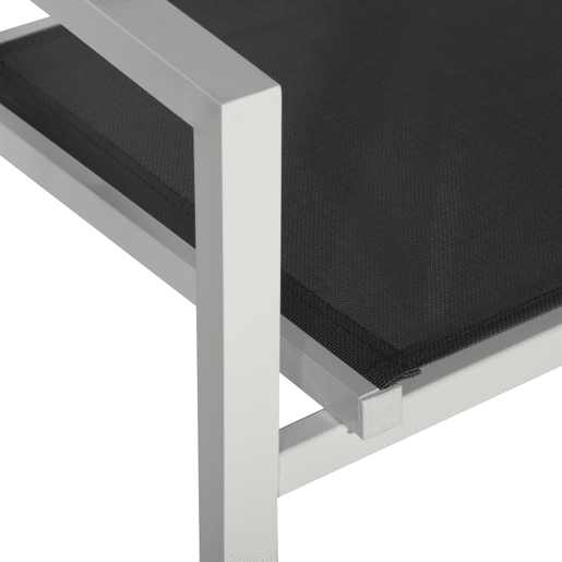 Juego de 4 sillas de aluminio blanco - textileno gris Juego de 4 sillas de aluminio blanco - textileno gris