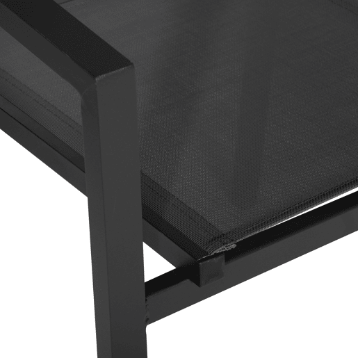 Juego de 10 sillas de aluminio antracita - textileno gris Juego de 10 sillas de aluminio antracita - textileno gris