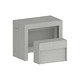 Conjunto de mesa e cadeiras com efeito madeira