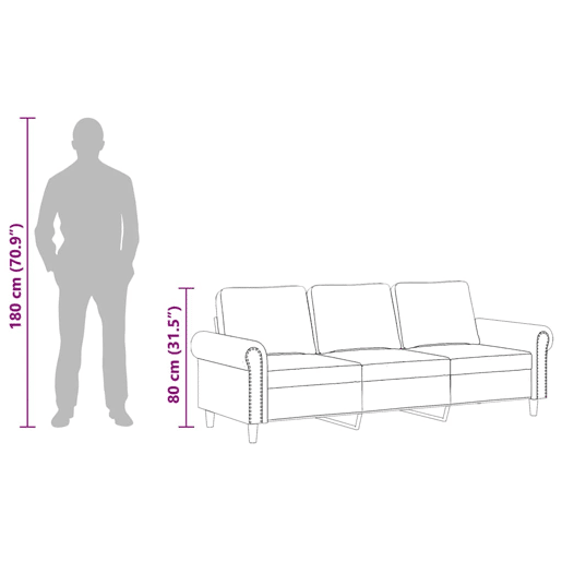 vidaXL Sofá de 3 lugares 180 cm veludo verde-escuro vidaXL Sofá de 3 lugares 180 cm veludo verde-escuro