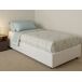 Cama de solteiro de tecido 105x215 Cama de solteiro de tecido 105x215 Blanco