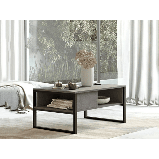 Mesa de centro com efeito madeira