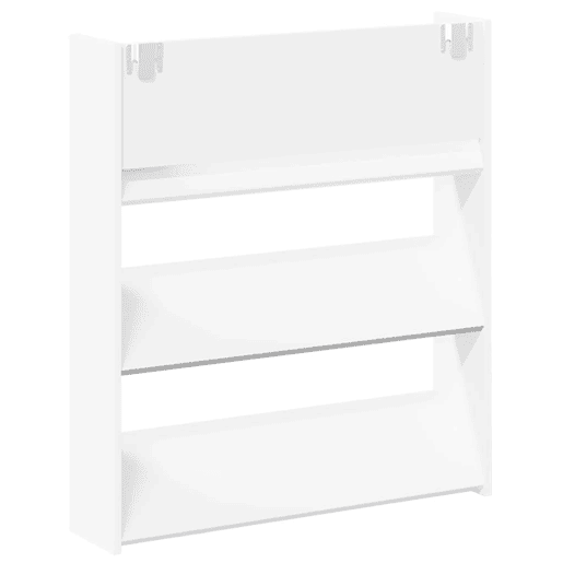 vidaXL Sapateira de parede 80x18x90 cm derivados de madeira branco vidaXL Sapateira de parede 80x18x90 cm derivados de madeira branco