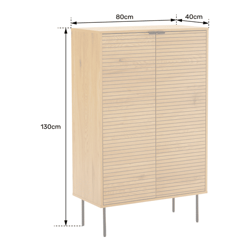 Aparador de madera de 2 puertas 80cm STINNA Aparador de madera de 2 puertas 80cm STINNA