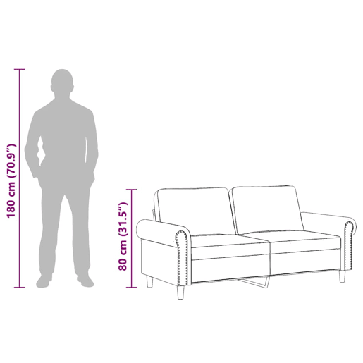 vidaXL Sofá de 2 lugares veludo 140 cm azul
