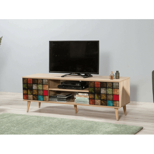 Móvel tv com efeito madeira