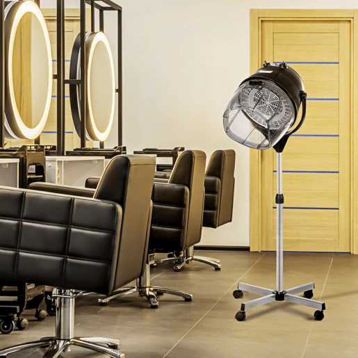 HOMCOM Secador de Cabelo Profissional Secador de Capacete 1180W com Altura Ajustável Temporizador de Temperatura Capuz e Rodas para o Cuidado do Cabelo Preto HOMCOM Secador de Cabelo Profissional Secador de Capacete 1180W com Altura Ajustável Temporizador de Temperatura Capuz e Rodas para o Cuidado do Cabelo Preto